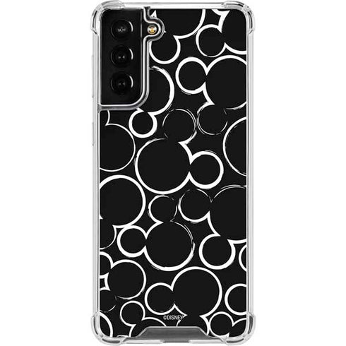 Disney Mickey Mouse Logo Pattern Galaxy S21 FE Clear Case